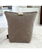Cale-portes sac, "Velours côtelé" taupe