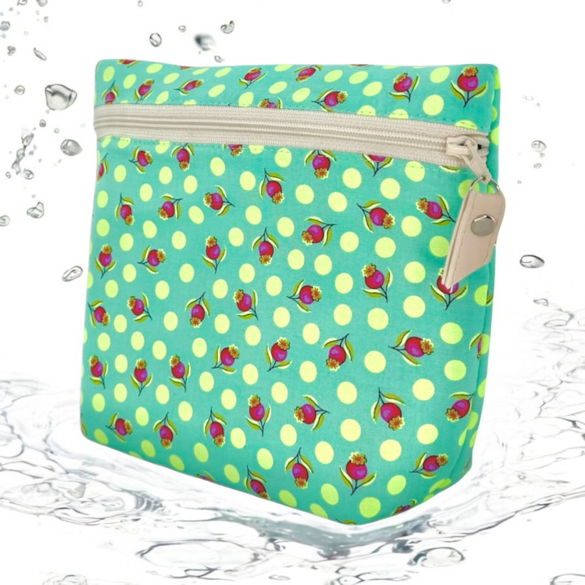Trousse bohème, "Colette" vert