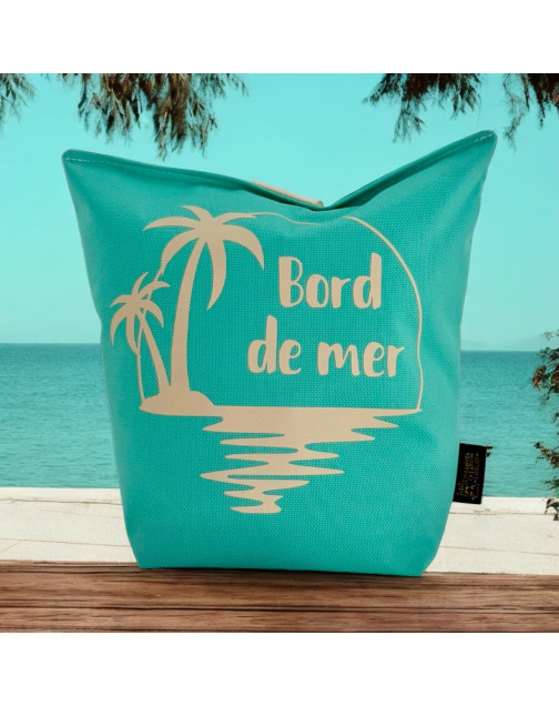 Cale-portes sac, "Bord de mer" Brooklyn vert d'eau
