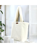 Sac cabas, "Fourrure" blanc