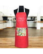 Tablier de cuisine, "Les copines c'est la vie" grenadine