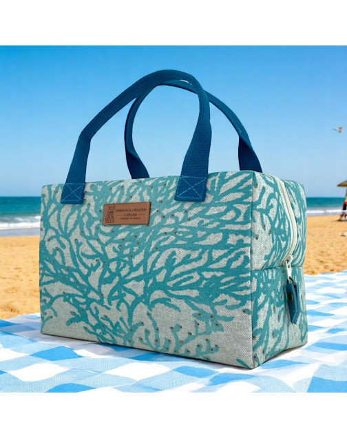 Sac isotherme Ice cube S, "Calédonie" céladon, lot de 2