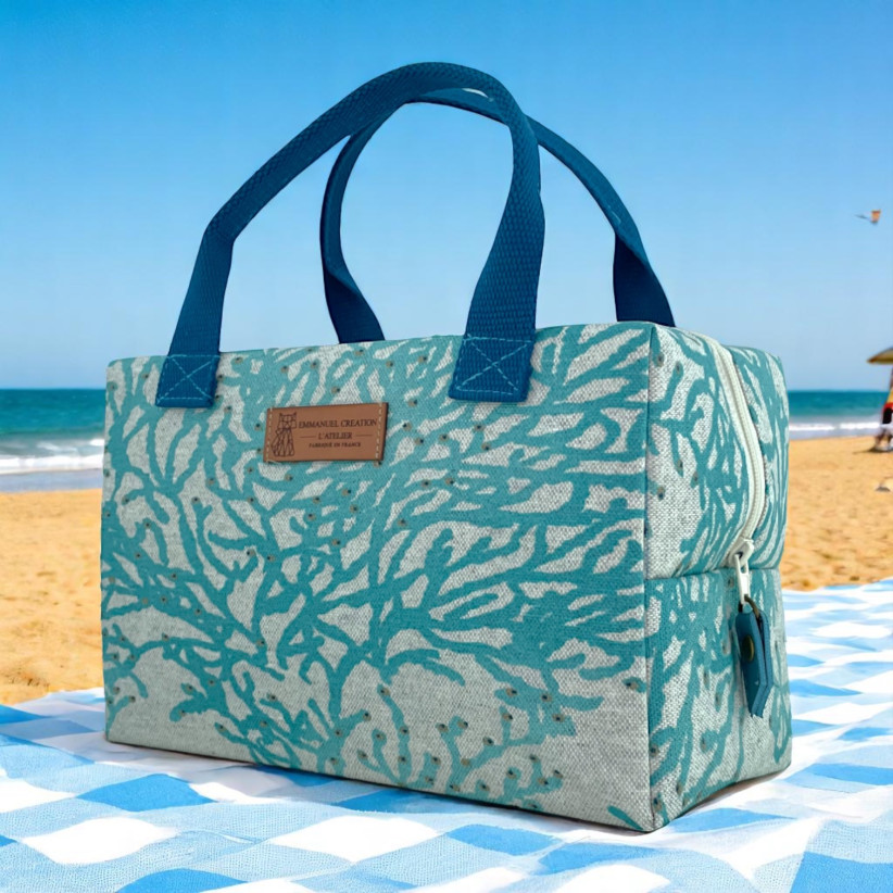 Sac isotherme Ice cube S, "Calédonie" céladon, lot de 2