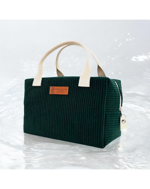 Sac isotherme Ice cube S, "Velours côtelé" sapin