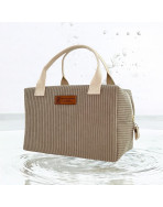 Sac isotherme Ice cube S, "Velours côtelé" taupe