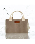 Sac isotherme Ice cube S, "Velours côtelé" taupe