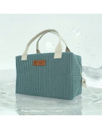 Sac isotherme Ice cube S, "Velours côtelé" céladon