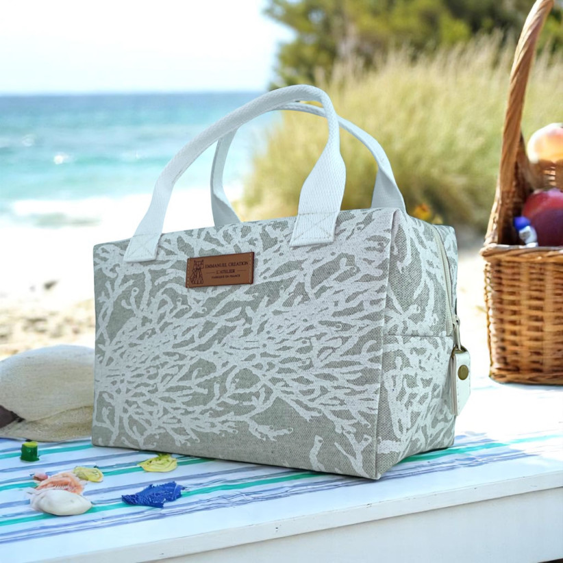 Sac isotherme Ice cube S, "Calédonie" blanc
