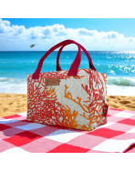 Sac isotherme Ice cube S, "Calédonie" corail