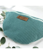 Sac banane, "Velours côtelé" céladon
