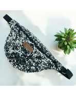 Sac banane, "Sequin" argent