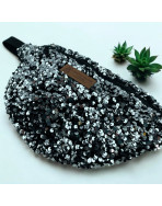 Sac banane, "Sequin" argent