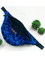 Sac banane, "Sequin" bleu