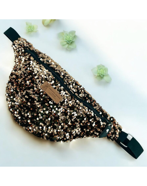 Sac banane, "Sequin" bronze