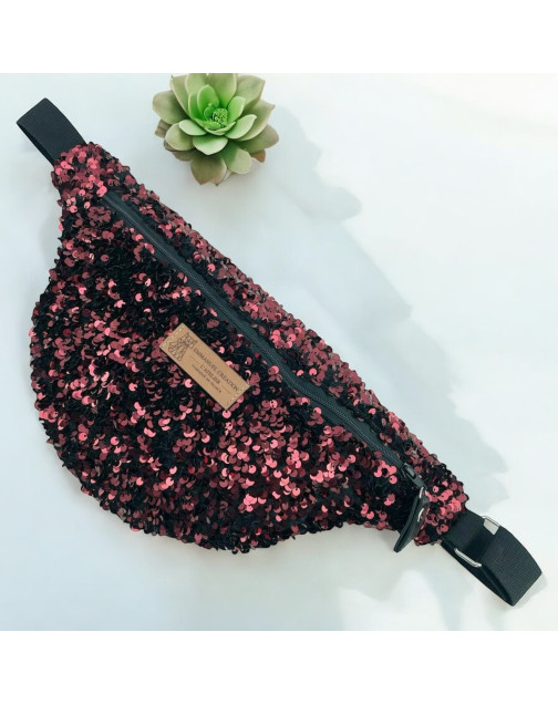 Sac banane, "Sequin" rouge