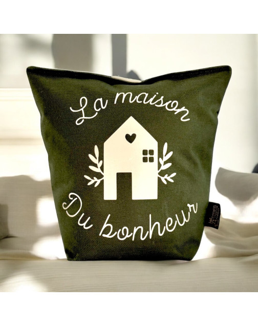 Cale-portes sac, "La maison du bonheur" Brooklyn kaki