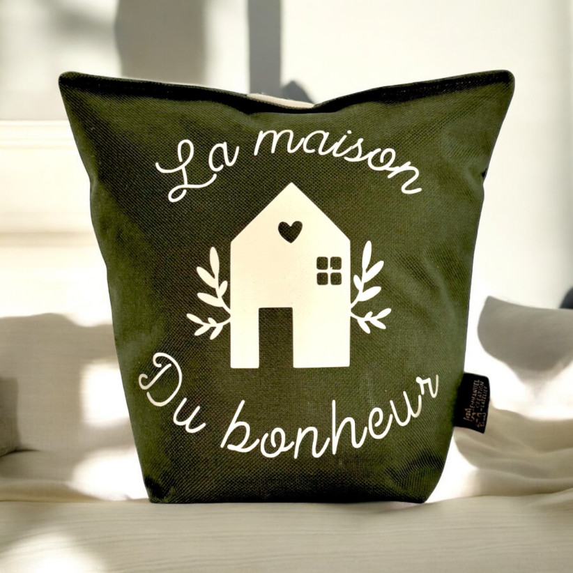 Cale-portes sac, "La maison du bonheur" Brooklyn kaki