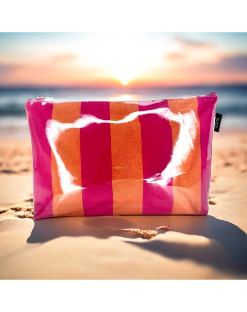Pochette de plage, "Dolce Vita" rose