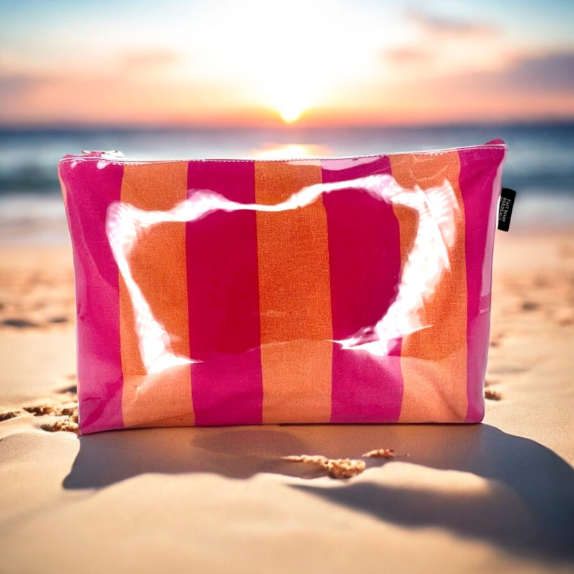 Pochette de plage, "Dolce Vita" rose