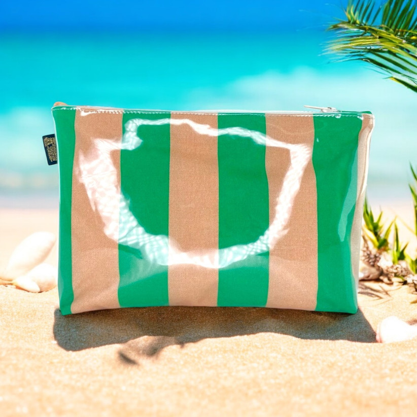 Pochette de plage, "Dolce vita" vert