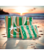 Pochette de plage, "Dolce vita" vert