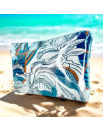 Pochette de plage, "Exotique" bleu