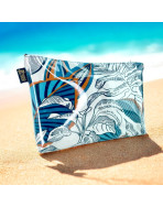 Pochette de plage, "Exotique" bleu