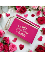 Pochette M, "Princesse en baskets" Brooklyn fuchsia