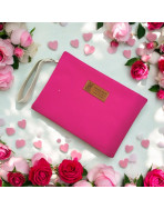 Pochette M, "Princesse en baskets" Brooklyn fuchsia