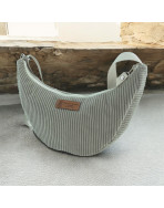 Sac Léo S, "Velours côtelé" taupe