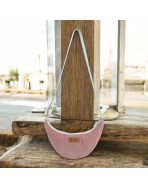 Sac Léo S, "Velours côtelé" rose