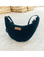 Sac Léo S, "Velours côtelé" noir