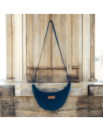 Sac Léo S, "Velours côtelé" marine
