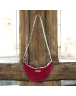 Sac Léo S, "Velours côtelé" lie de vin