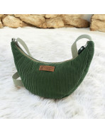 Sac Léo S, "Velours côtelé" kaki