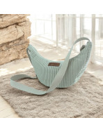 Sac Léo S, "Velours côtelé" écru