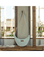 Sac Léo S, "Velours côtelé" écru