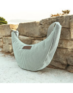 Sac Léo S, "Velours côtelé" écru