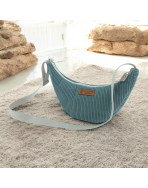 Sac Léo S, "Velours côtelé" céladon