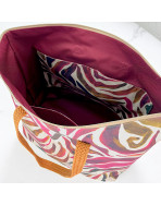 Sac cabas maxi Lucette, "Zebra" fuchsia
