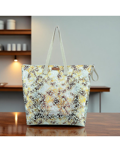 Sac cabas maxi Lucette, "Savannah" blanc