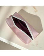 Trousse nomade M, "Simili" rose
