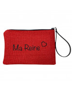 Pochette M, "Ma reine" anjou rouge