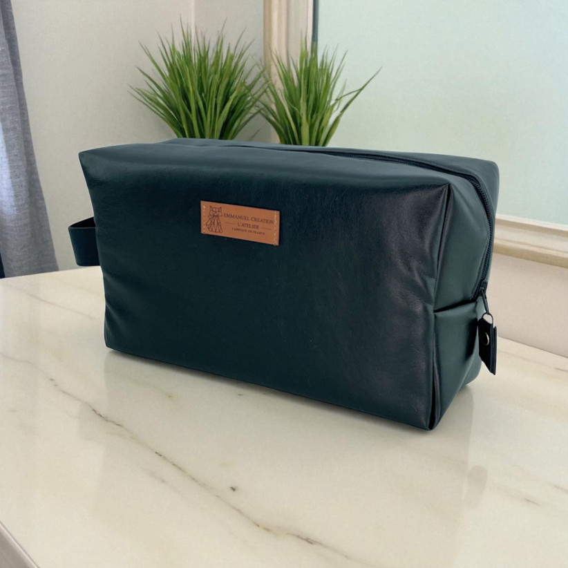 Trousse nomade M, "Simili" noir