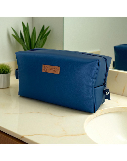 Trousse nomade M, "Simili" marine