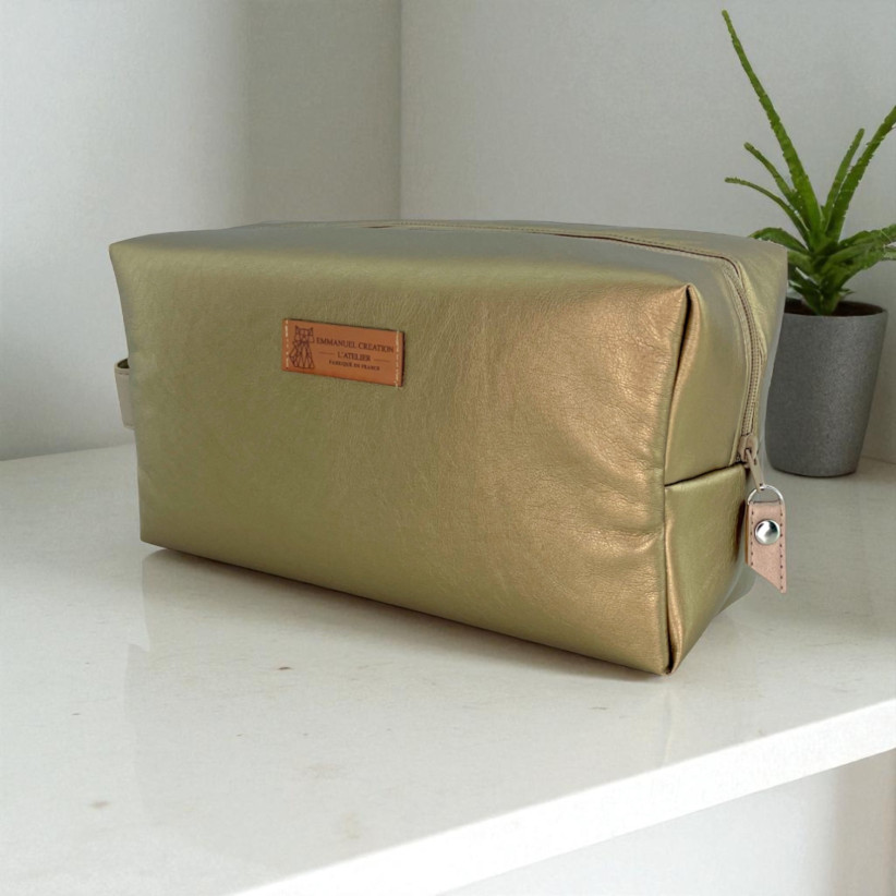 Trousse nomade M, "Simili" doré