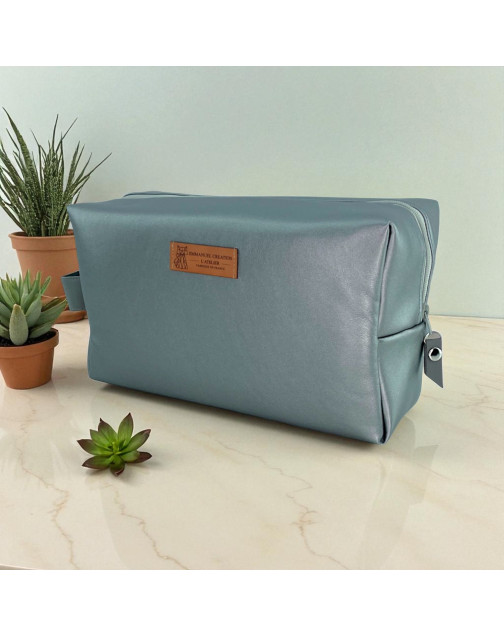 Trousse nomade M, "Simili" argent