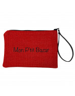 Pochette M, "Mon p'tit bazar" anjou rouge