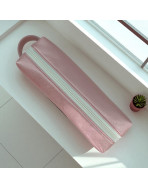 Trousse nomade S, "Simili" rose