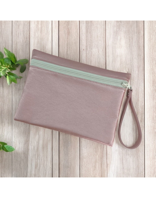 Pochette M, "Simili" rose